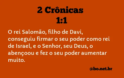 2 Crônicas 1:1 NTLH