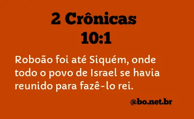 2 Crônicas 10:1 NTLH