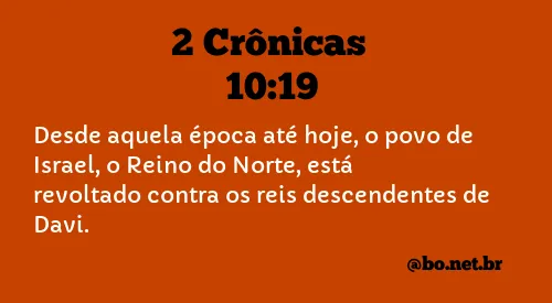 2 Crônicas 10:19 NTLH