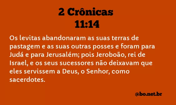 2 Crônicas 11:14 NTLH