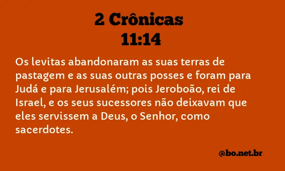 2 Crônicas 11:14 NTLH