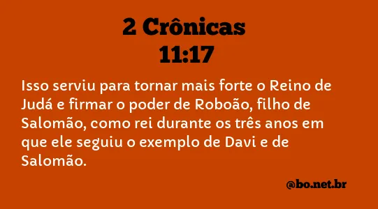 2 Crônicas 11:17 NTLH