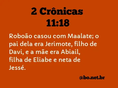 2 Crônicas 11:18 NTLH