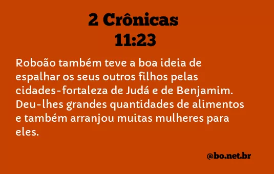 2 Crônicas 11:23 NTLH