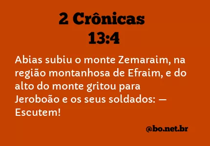2 Crônicas 13:4 NTLH