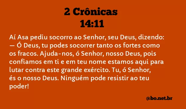 2 Crônicas 14:11 NTLH