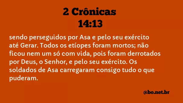 2 Crônicas 14:13 NTLH