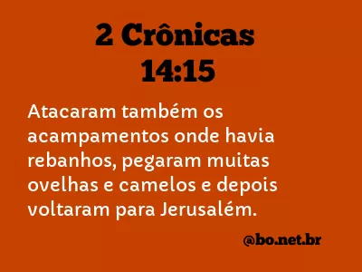 2 Crônicas 14:15 NTLH