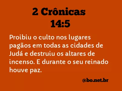2 Crônicas 14:5 NTLH