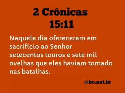 2 Crônicas 15:11 NTLH