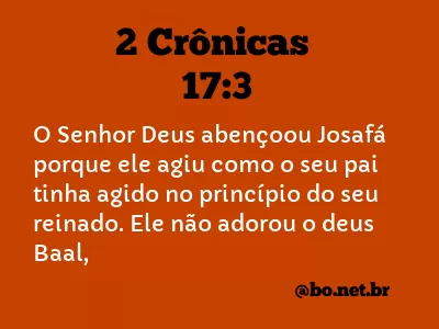 2 Crônicas 17:3 NTLH