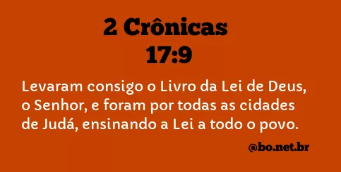 2 Crônicas 17:9 NTLH