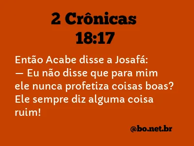 2 Crônicas 18:17 NTLH