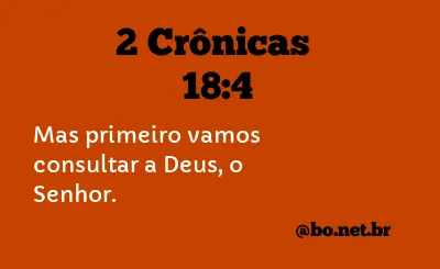 2 Crônicas 18:4 NTLH