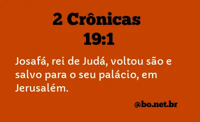 2 Crônicas 19:1 NTLH