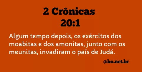 2 Crônicas 20:1 NTLH