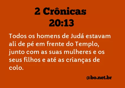 2 Crônicas 20:13 NTLH