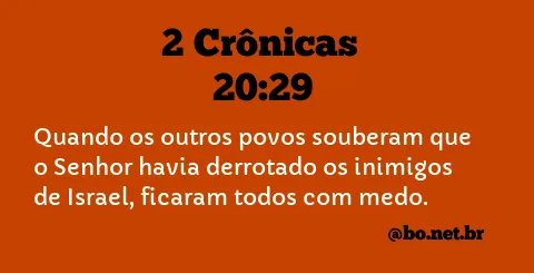 2 Crônicas 20:29 NTLH