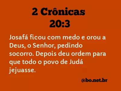 2 Crônicas 20:3 NTLH