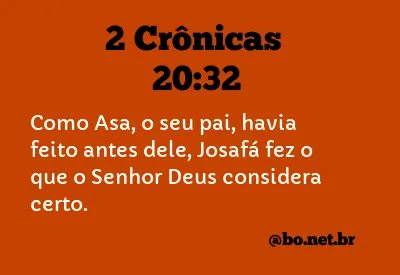 2 Crônicas 20:32 NTLH