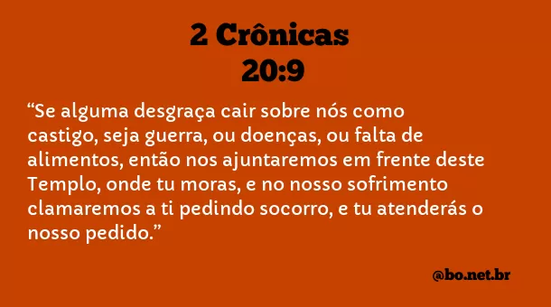 2 Crônicas 20:9 NTLH