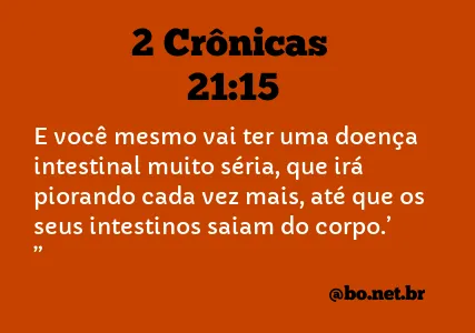 2 Crônicas 21:15 NTLH