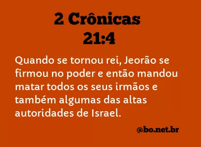 2 Crônicas 21:4 NTLH