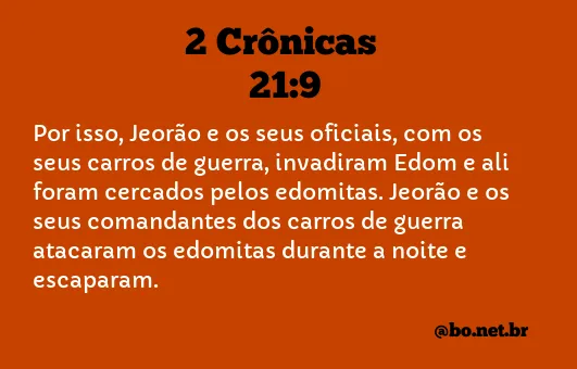 2 Crônicas 21:9 NTLH