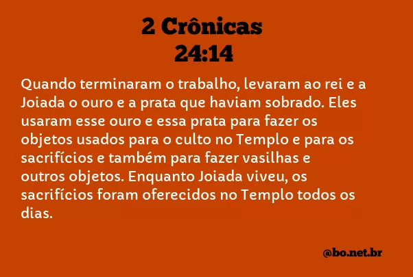 2 Crônicas 24:14 NTLH