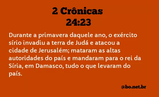 2 Crônicas 24:23 NTLH