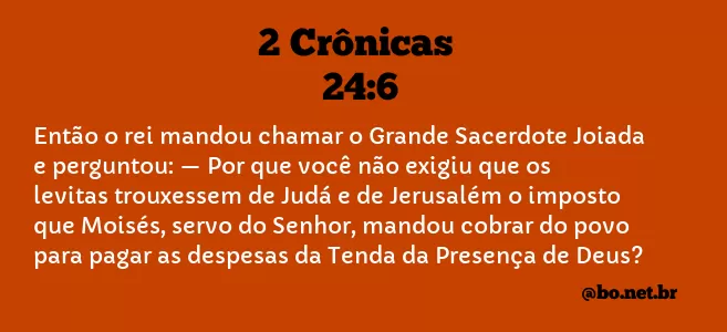 2 Crônicas 24:6 NTLH