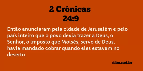 2 Crônicas 24:9 NTLH