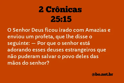 2 Crônicas 25:15 NTLH