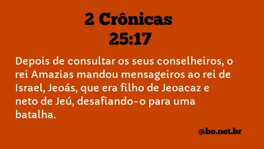 2 Crônicas 25:17 NTLH