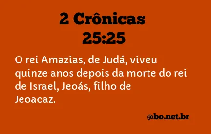 2 Crônicas 25:25 NTLH