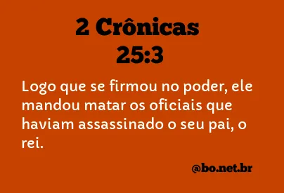 2 Crônicas 25:3 NTLH