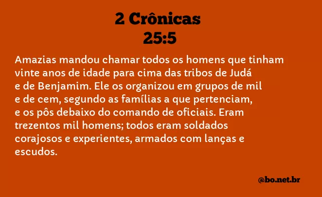 2 Crônicas 25:5 NTLH