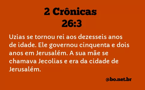 2 Crônicas 26:3 NTLH