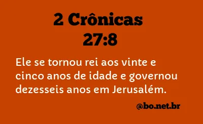 2 Crônicas 27:8 NTLH