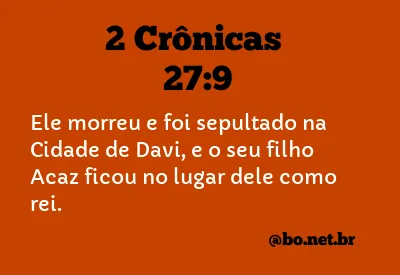 2 Crônicas 27:9 NTLH