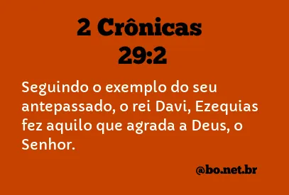 2 Crônicas 29:2 NTLH