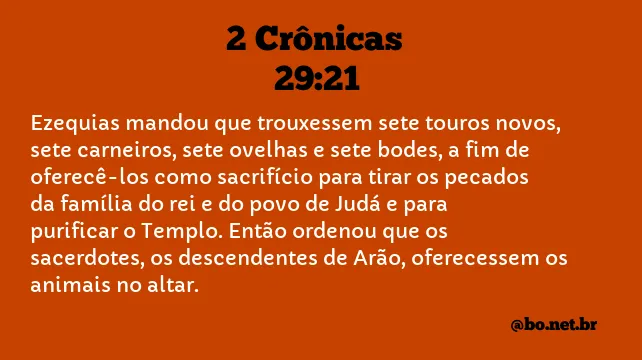 2 Crônicas 29:21 NTLH