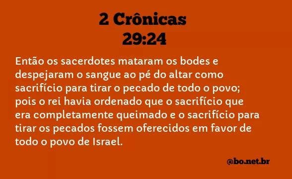 2 Crônicas 29:24 NTLH