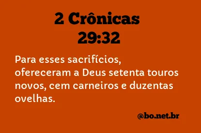 2 Crônicas 29:32 NTLH