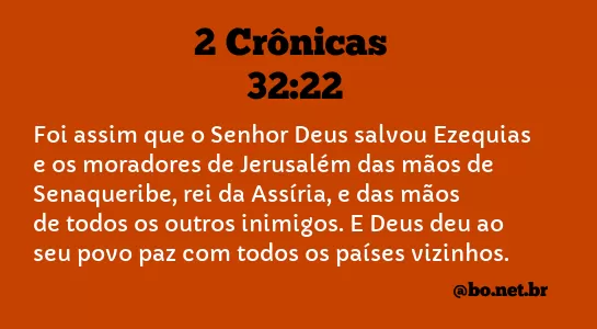 2 Crônicas 32:22 NTLH