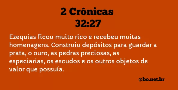 2 Crônicas 32:27 NTLH