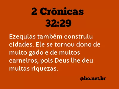 2 Crônicas 32:29 NTLH
