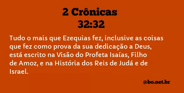 2 Crônicas 32:32 NTLH