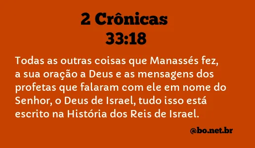 2 Crônicas 33:18 NTLH