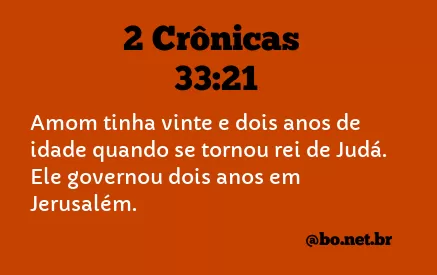 2 Crônicas 33:21 NTLH
